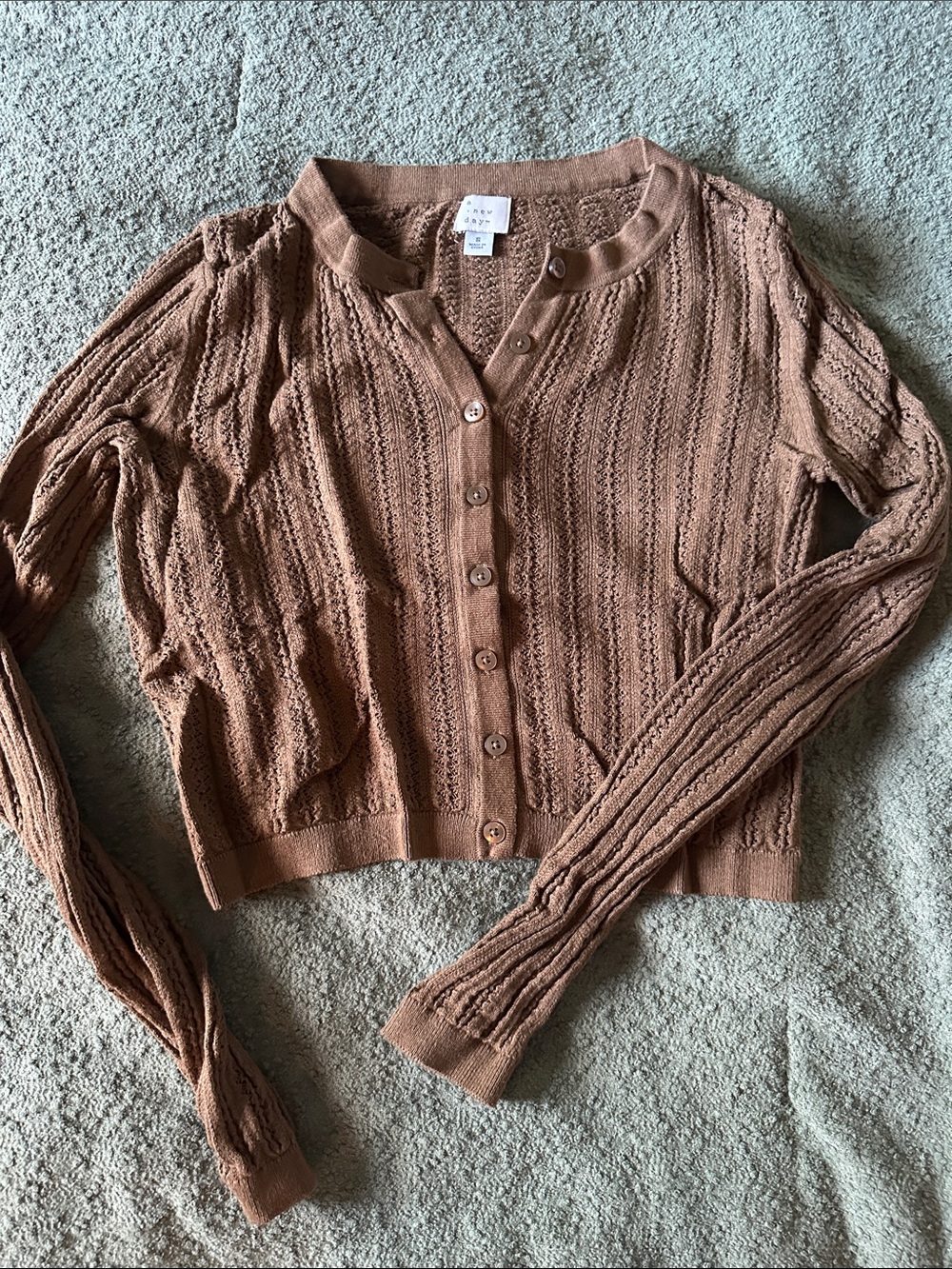 Women's Button-Front Textured Cardigan Sweater